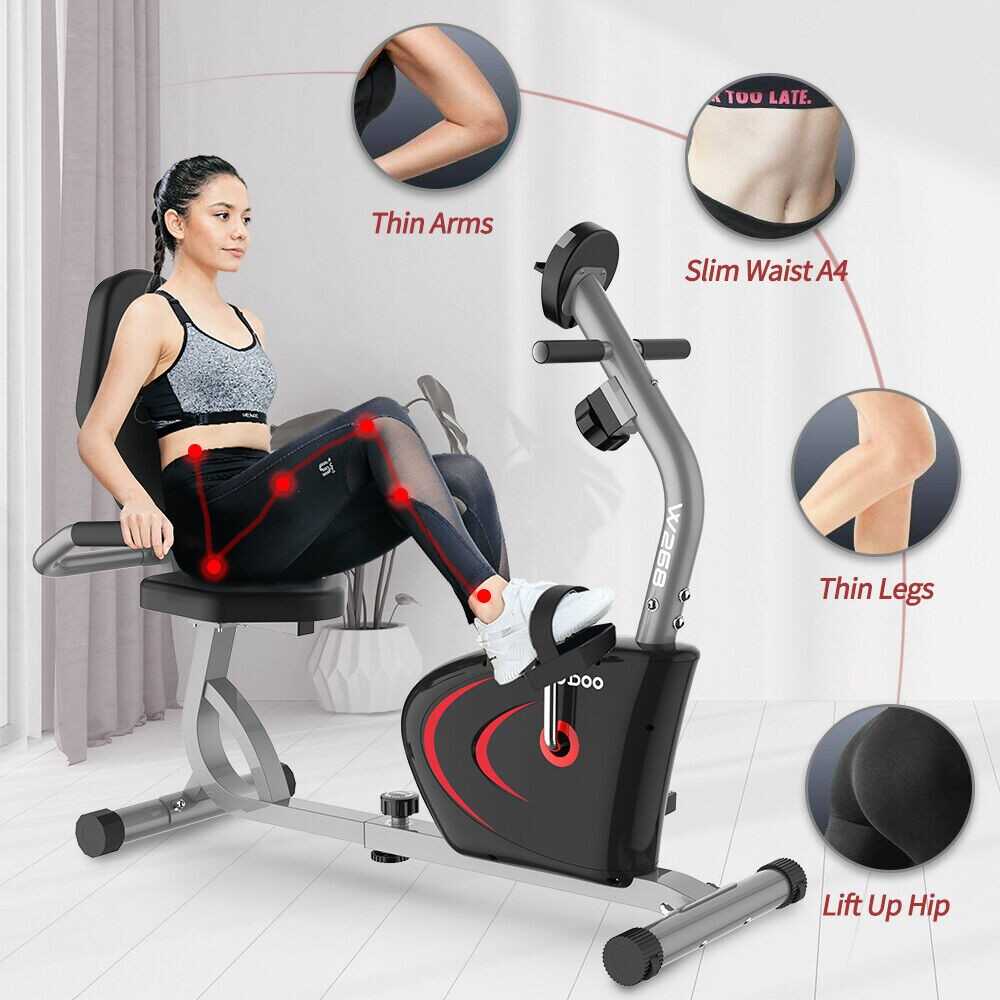 Recumbent Exercise Bike Fitness Stationary Bicycle Cardio Workout Indoor Cycling