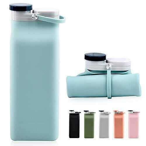 E-Senior Collapsible Water Bottle BPA Free - Foldable Water Bottle for Travel...