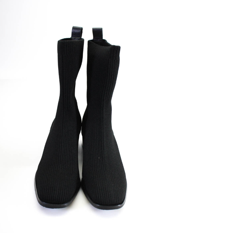 Everlane Womens Black The High Ankle Glove Boot in ReKnit® Size 7H