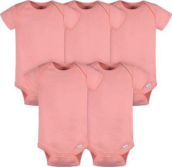 Gerber unisex-baby 5 Pack Onesies Multi-packs Bundle Interlock 180 GsmShirt