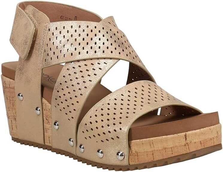Corkys Footwear Womans Guilty Pleasure Wedge Sandal