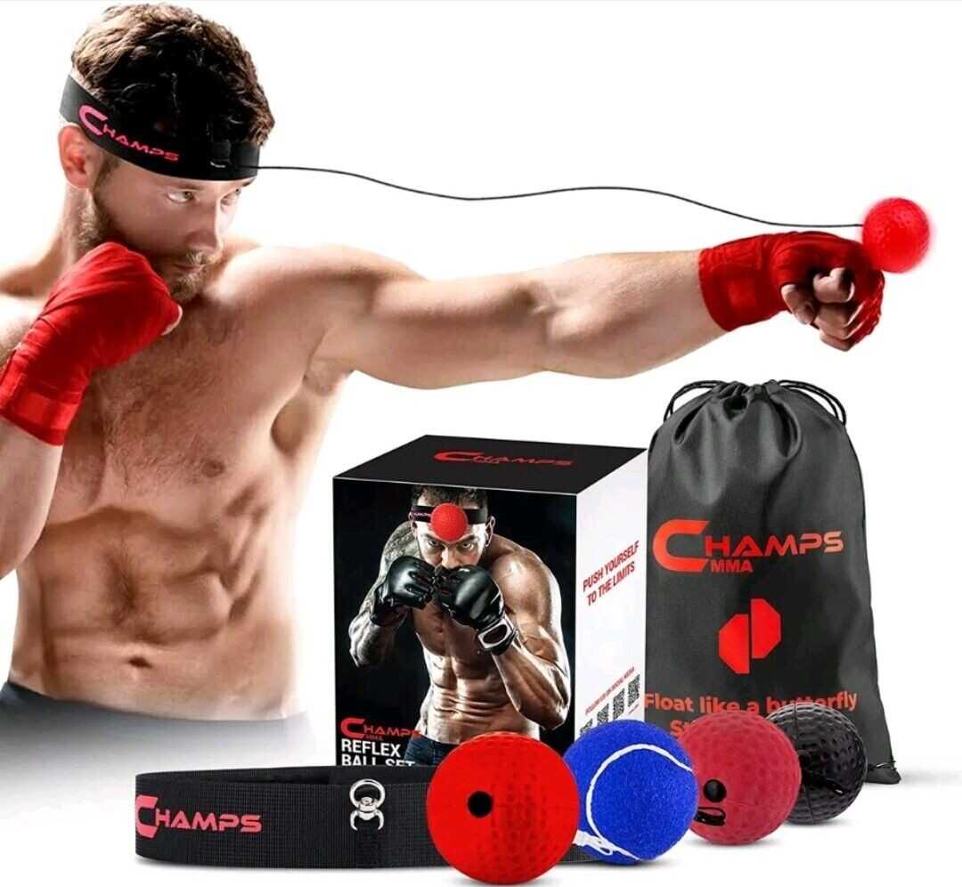 Boxing Reflex Balls Set of 4 – Boxing Ball Champs MMA Gear with Varying Weights