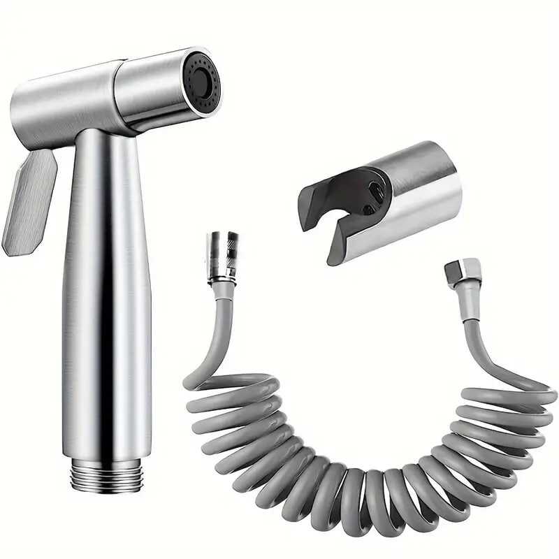 1 Set Stainless Steel Bidet Sprayer, Complete Diaper Washer, Simple Pressure Control & More