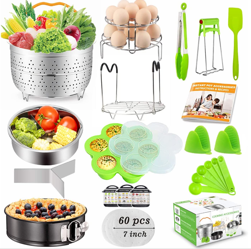 20Pcs Accessories for Instant Pot 6 Qt 8Qt, Ninja Foodi 8Qt - 60 Pcs Parchment P