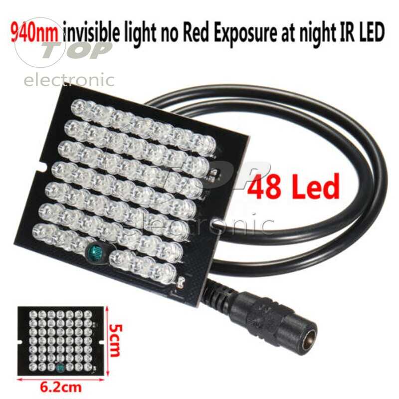 IR Infrared Illuminator 48 LED Bulb Light Board CCTV Night Vision Camera 940nm