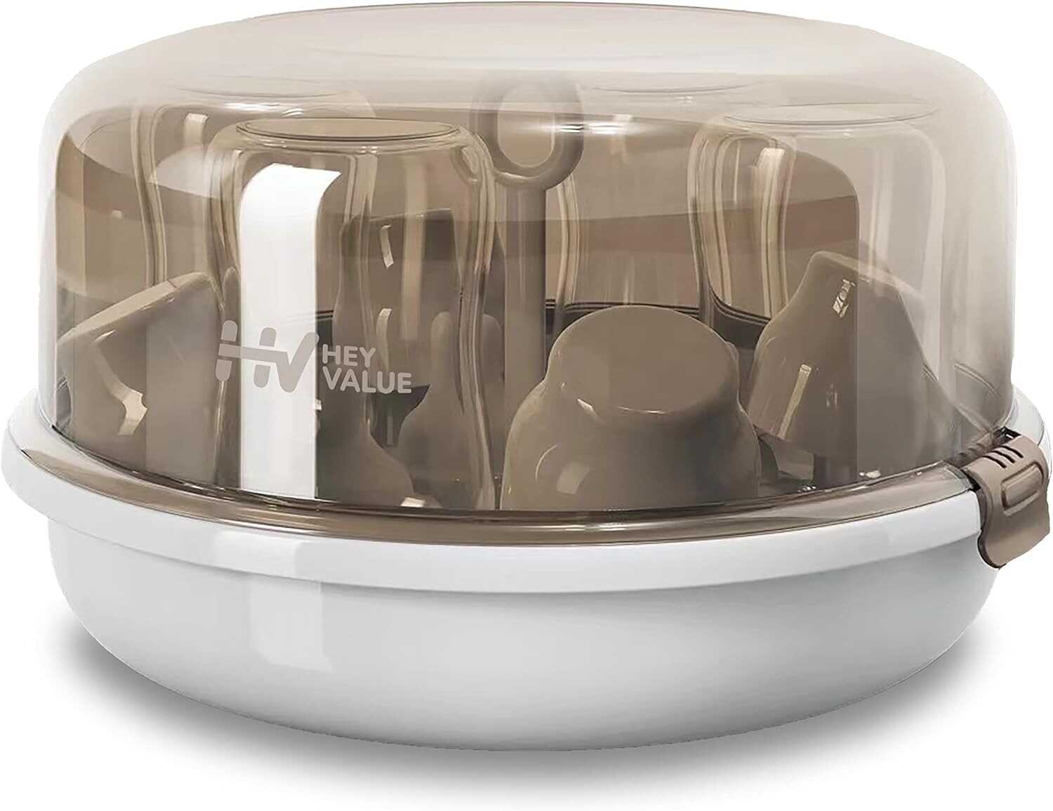 Baby Bottle sterilizer Microwave Steam Sterilizer for Baby Bottles, Pacifier, Breast Pumps Accessories, Large Capacity, 99.99% Disinfection in 2 Mins