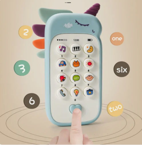 Baby Phone Toy Music Sound Telephone Sleeping Toys With Teether Simulation Phone