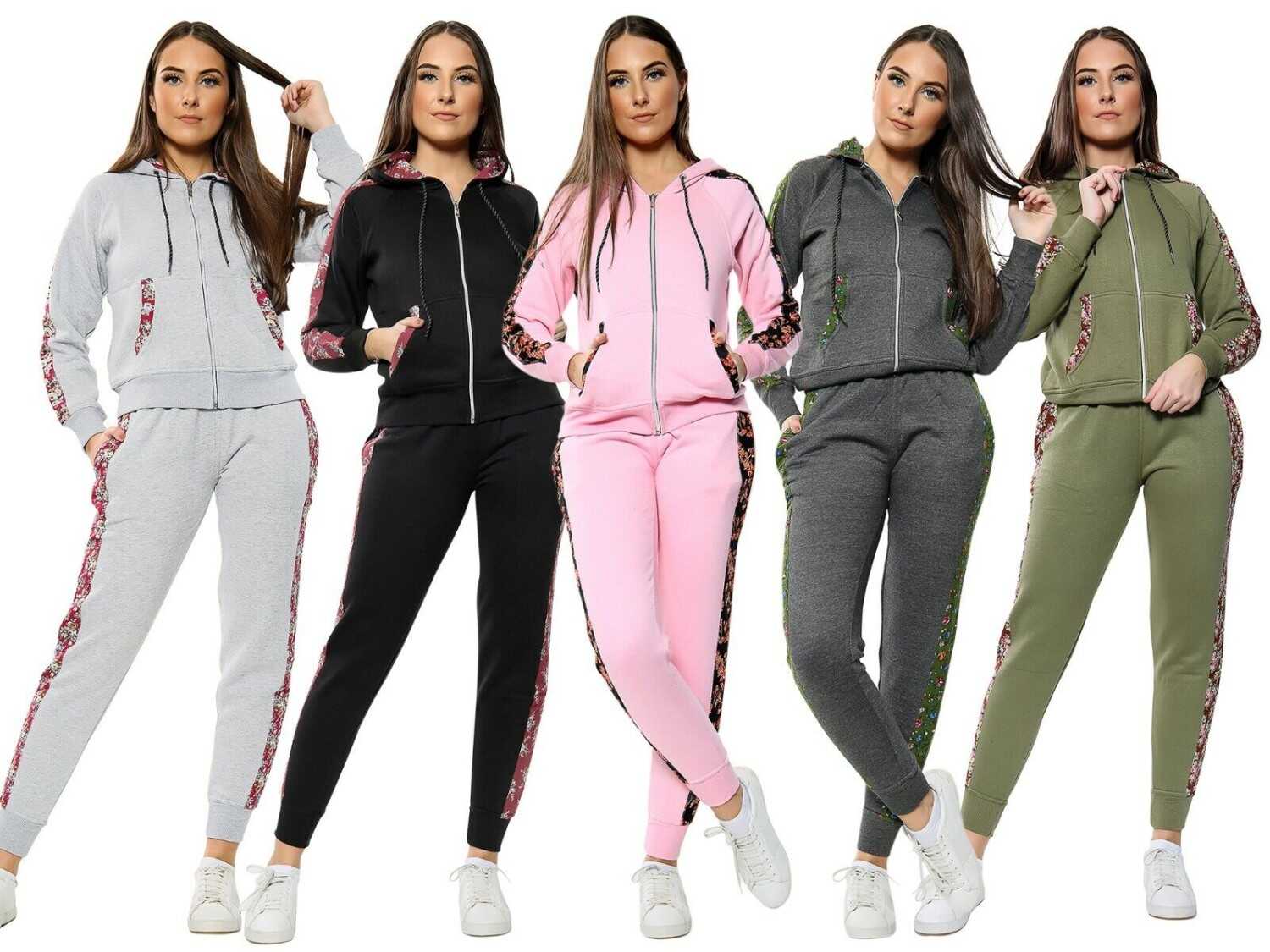 Womens 2PCS Loungewear Set Ladies Top Hoodies Suit Pants Lounge Wear Tracksuits